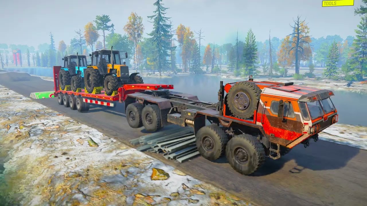 Trucks vs Speed Bumps With Extreme Broken Road Ep67 #snowrunner #speedbumps
