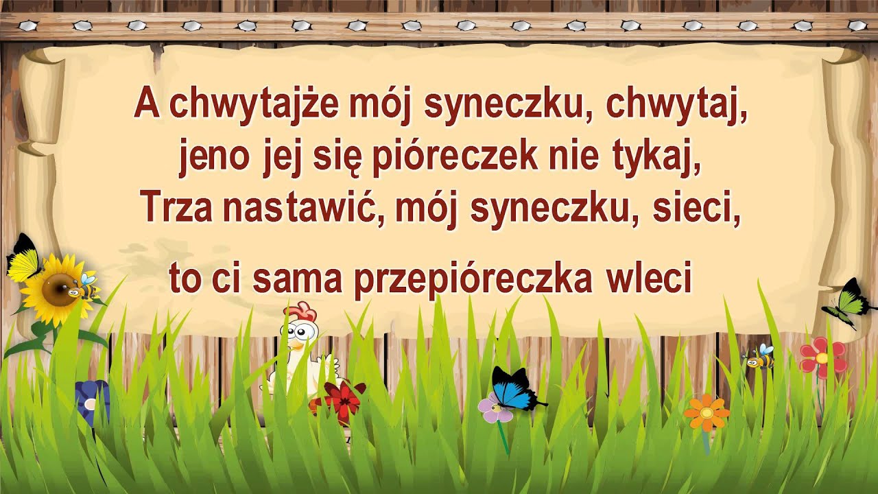 Uciekła mi przepióreczka - bardzo wolno - z linią melodyczną ( karaoke )