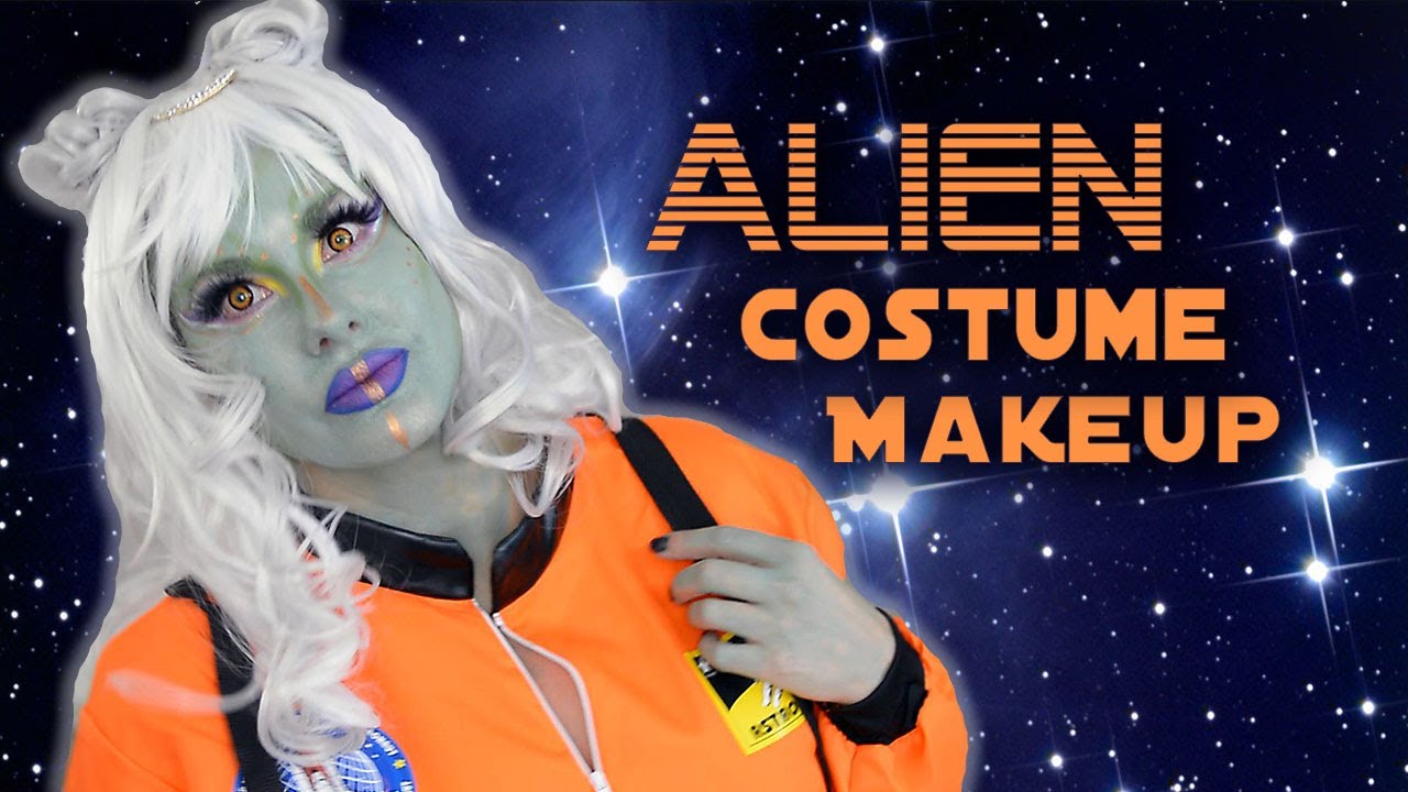 Alien Costume Cute, Quick and Easy Last Minute Halloween Makeup Look