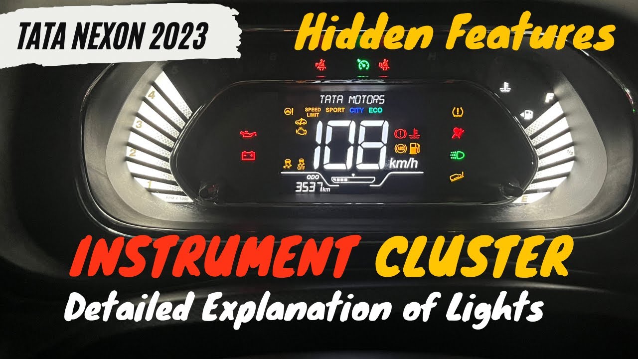 Tata Nexon XZ+ HS model Instrument Cluster Lights|| Detailed Explanation|| Tata Nexon