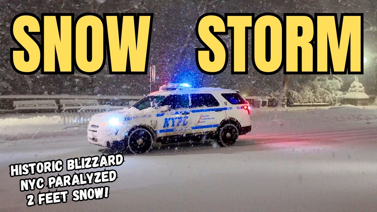HISTORIC BLIZZARD Slams NYC Heavy Snow SCREAMING Wind | Exploring Manhattan In A BLIZZARD!