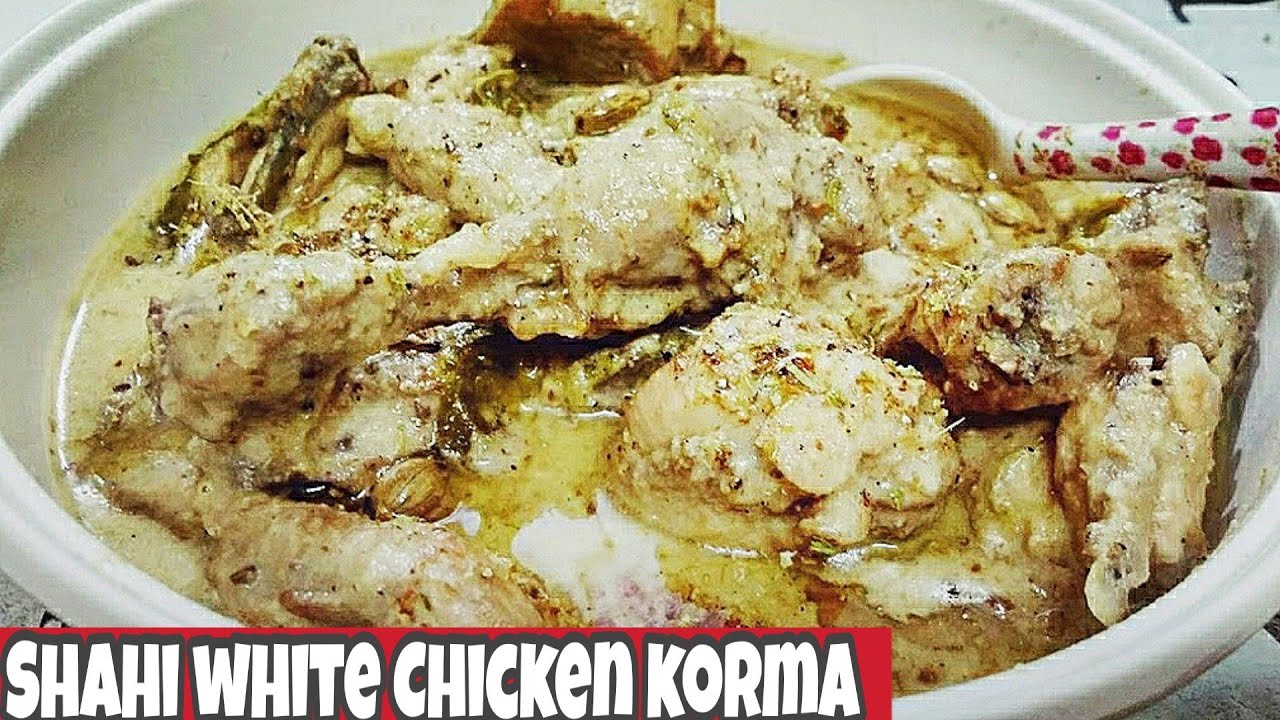 White gravy Chicken korma/Very unique delicious Mughlai Malai murgh recipe*WITH ENGLISH SUBTITLES*