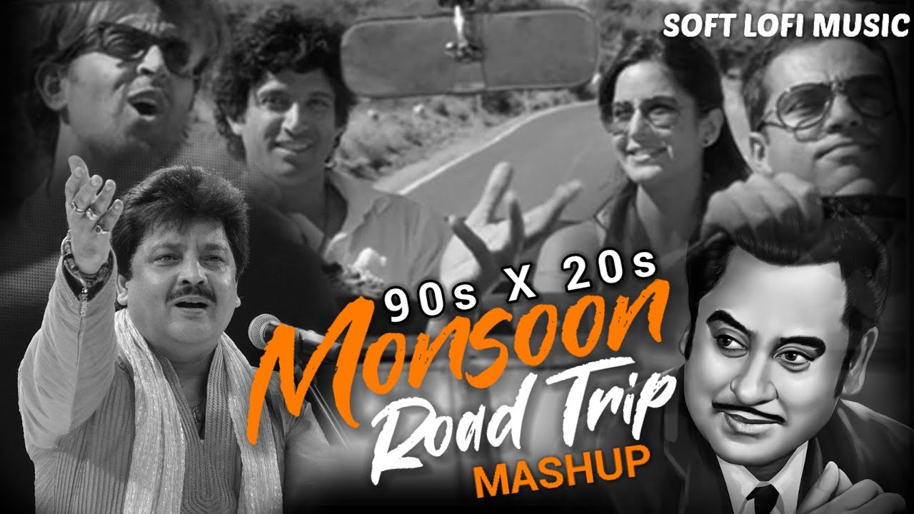 90s x 2000 Monsoon Road Trip Mashup | Old Jukebox | Nonstop Bollywood LoFi Remix | Kishore Kumar
