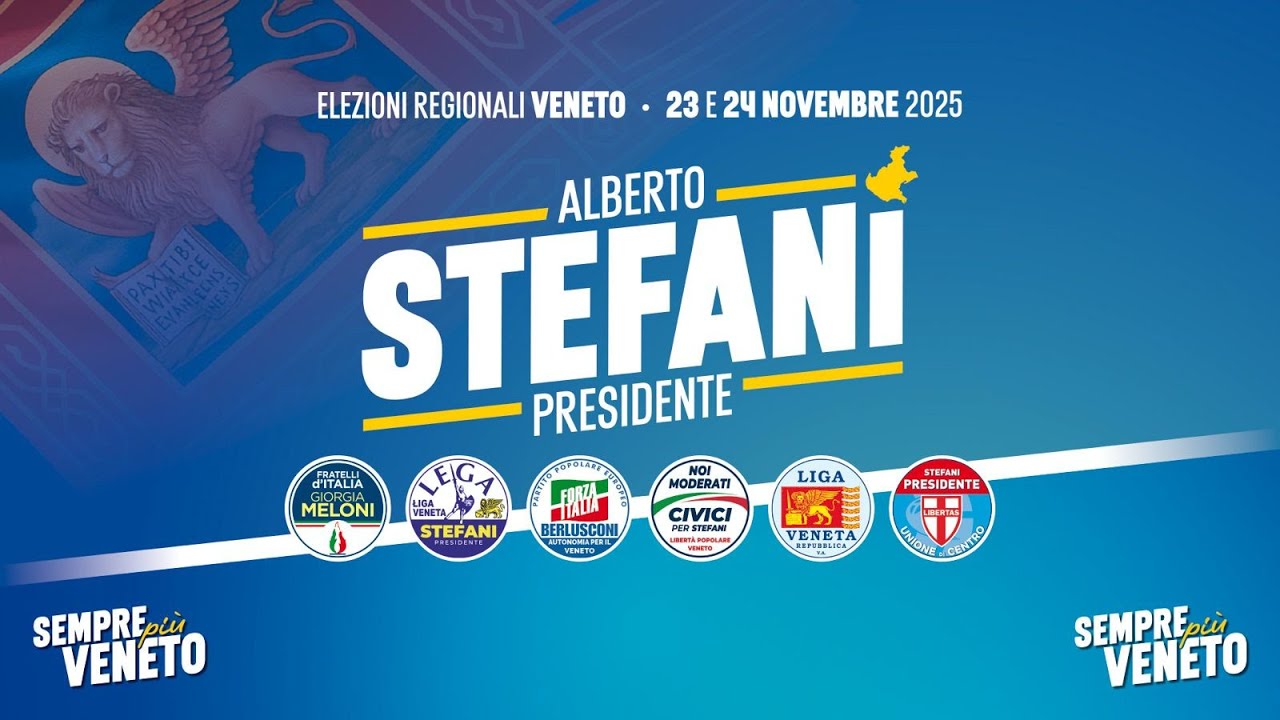 CHIUSURA CAMPAGNA ELETTORALE ALBERTO STEFANI (PADOVA, 18/11/2025)