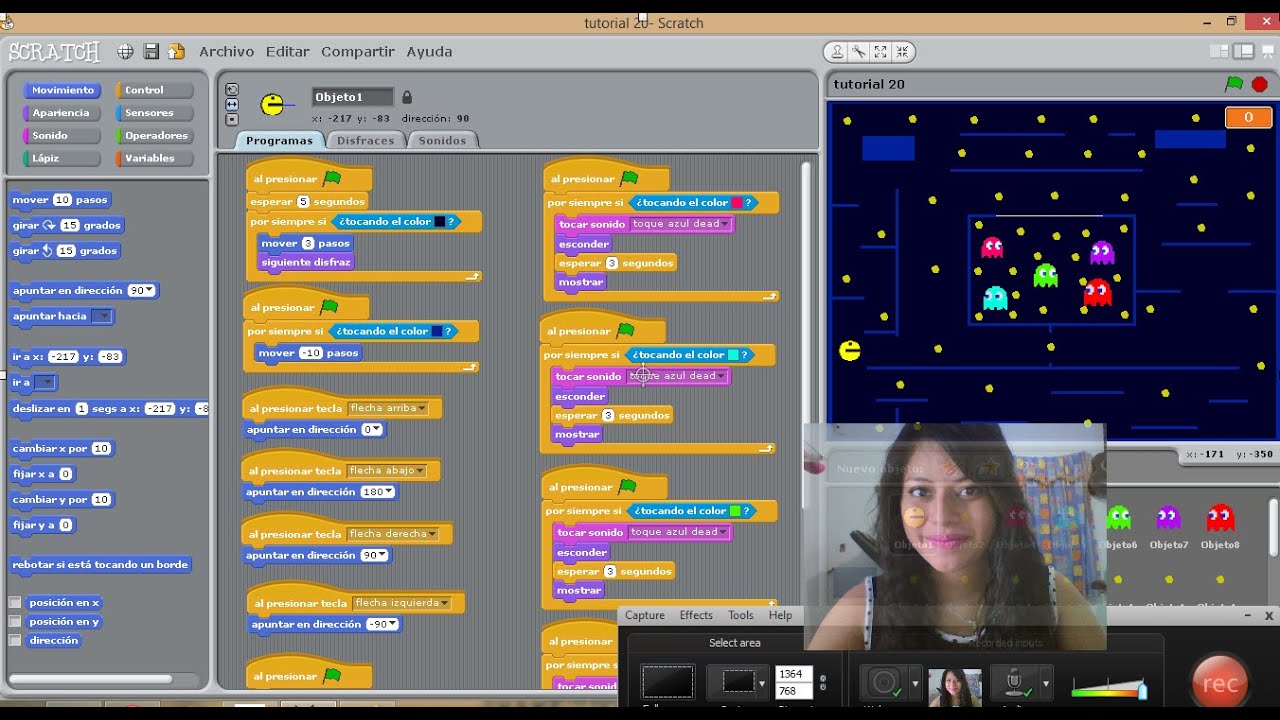 Tutorial #20 Scratch Pac-Man ( Como crear un juego basico de pac man en scratch )