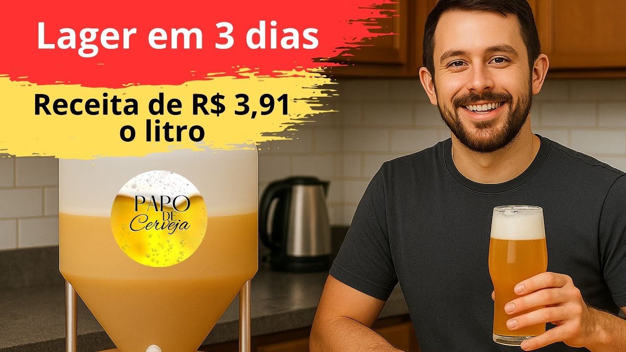 Como fazer uma falsa lager em 3 dias com um valor de R$ 3,91 o litro