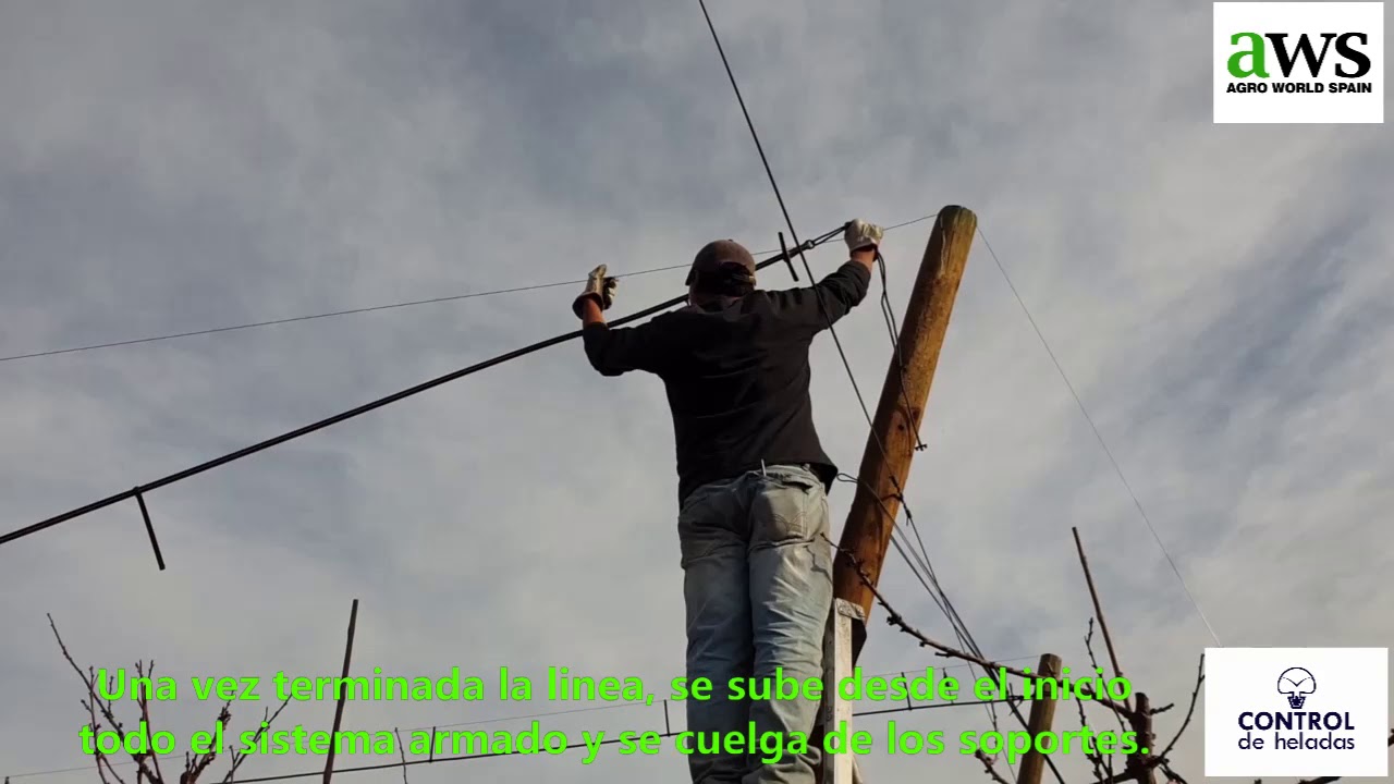 AWS - INSTALACION SISTEMA CONTROL DE HELADAS AEREO EN CEREZOS