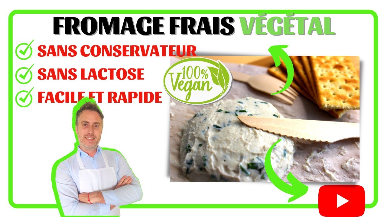 FROMAGE V&Eacute;G&Eacute;TAL AIL ET FINES HERBES 🧀 Comment faire du fromage frais V&Eacute;G&Eacute;TAL maison facile V&Eacute;GAN ?