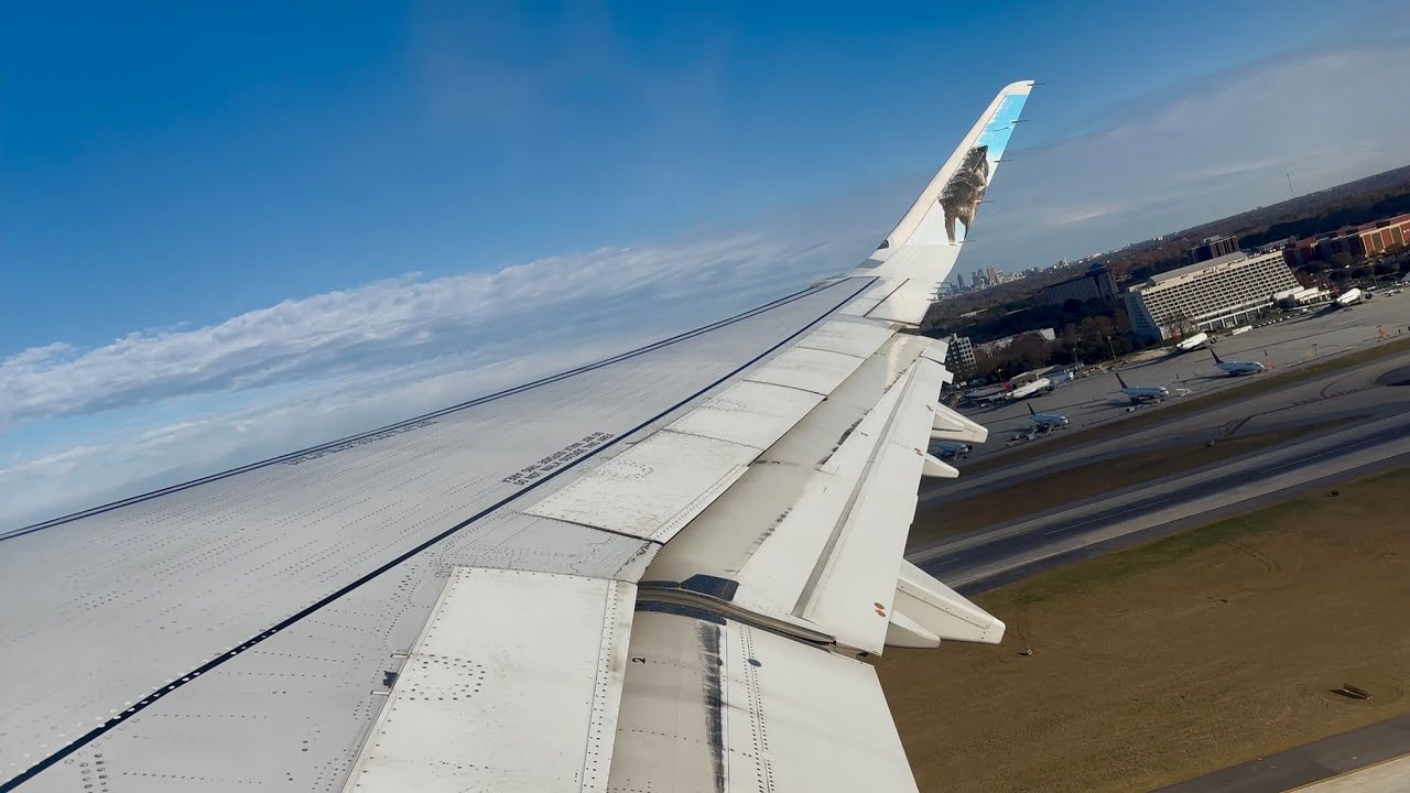 4K | Frontier Airlines Airbus A321-200 (N719FR) Sunny Morning Atlanta Takeoff