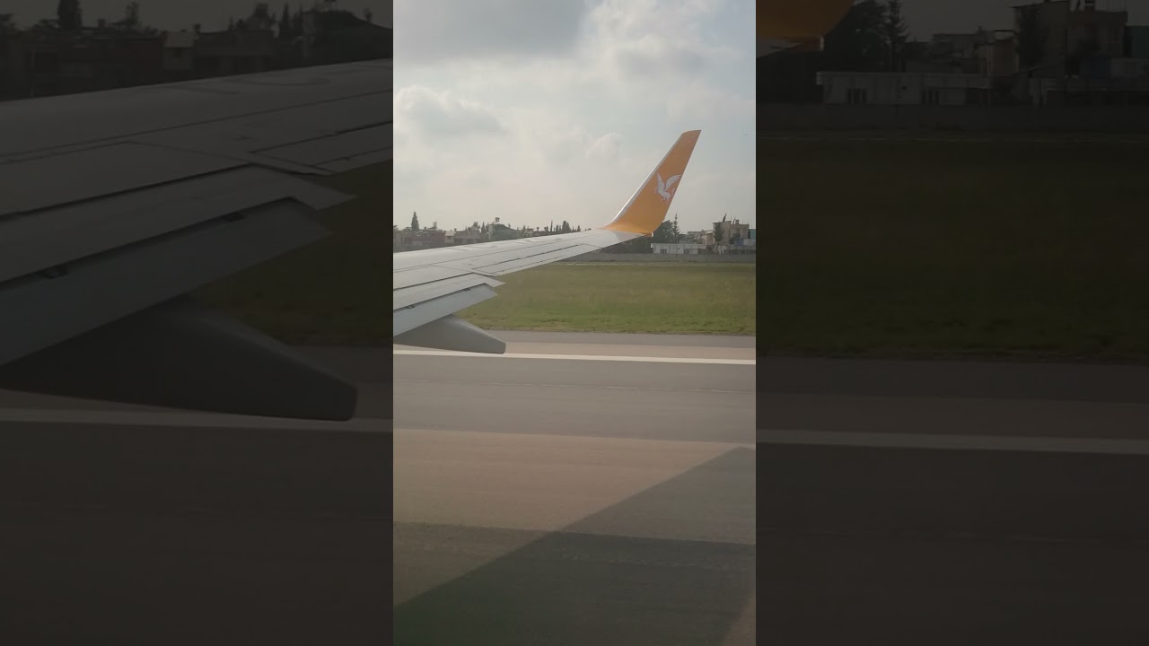 UÇAK  KALKIŞ  ANI   HATAY  HAVAALANI