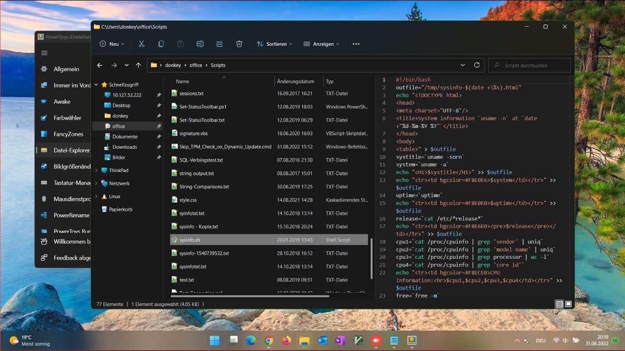 Windows 11 File Explorer add-ons utility, Enabling PowerToys Thumbnail previews