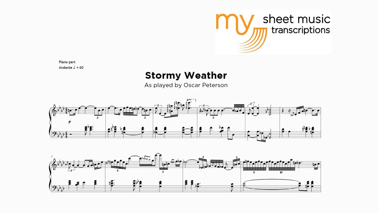 Oscar Peterson - Stormy Weather (Jazz Transcription)