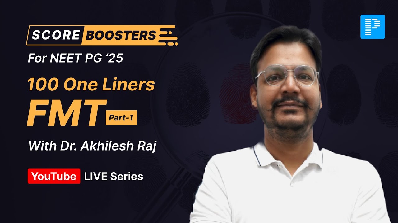 100 FMT One Liners to Boost Your NEET PG Rank #scorebooster Part #1