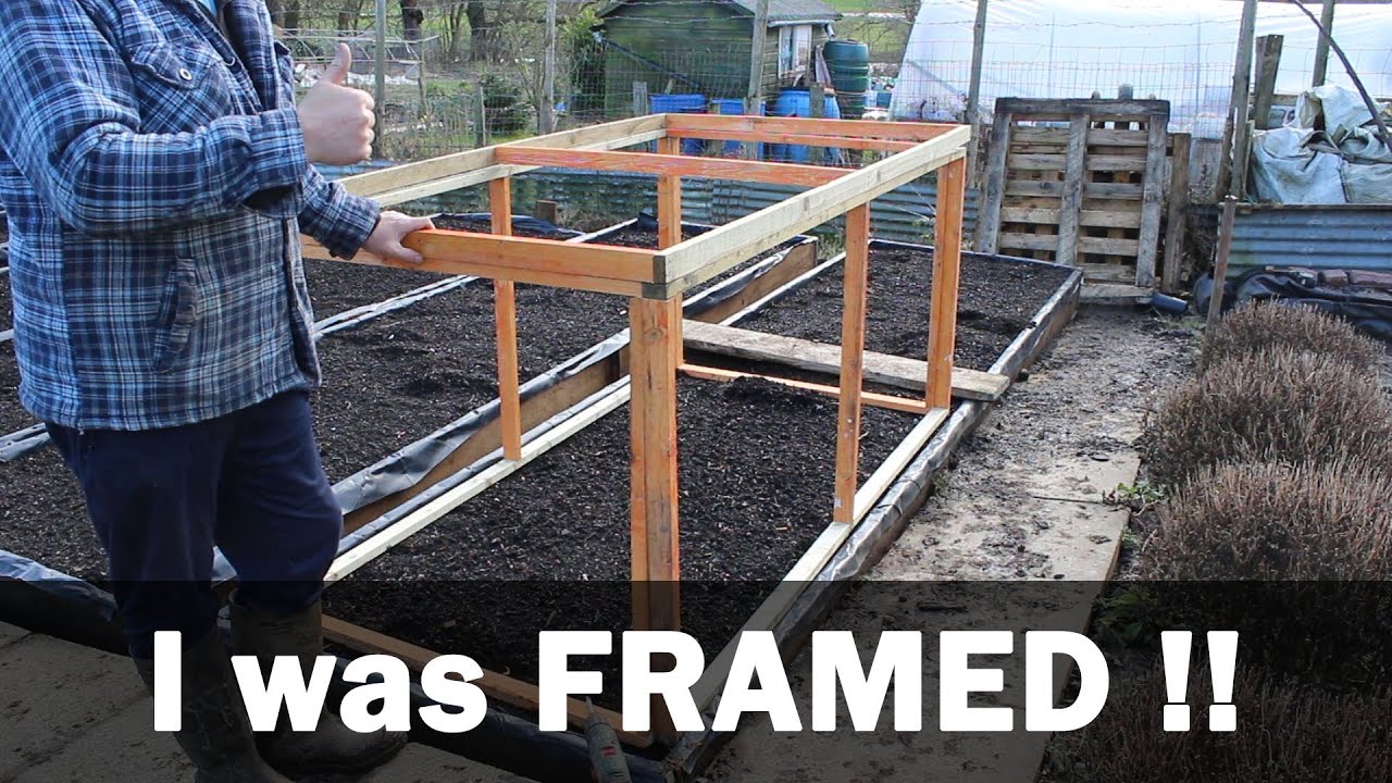 No Dig raised bed crop cover protection frames, mini greenhouse cloche.