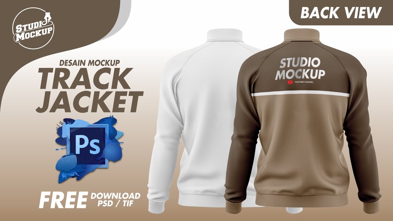 Mockup Track Jacket Reglan | Tiff-Photoshop | Free Download | Back View