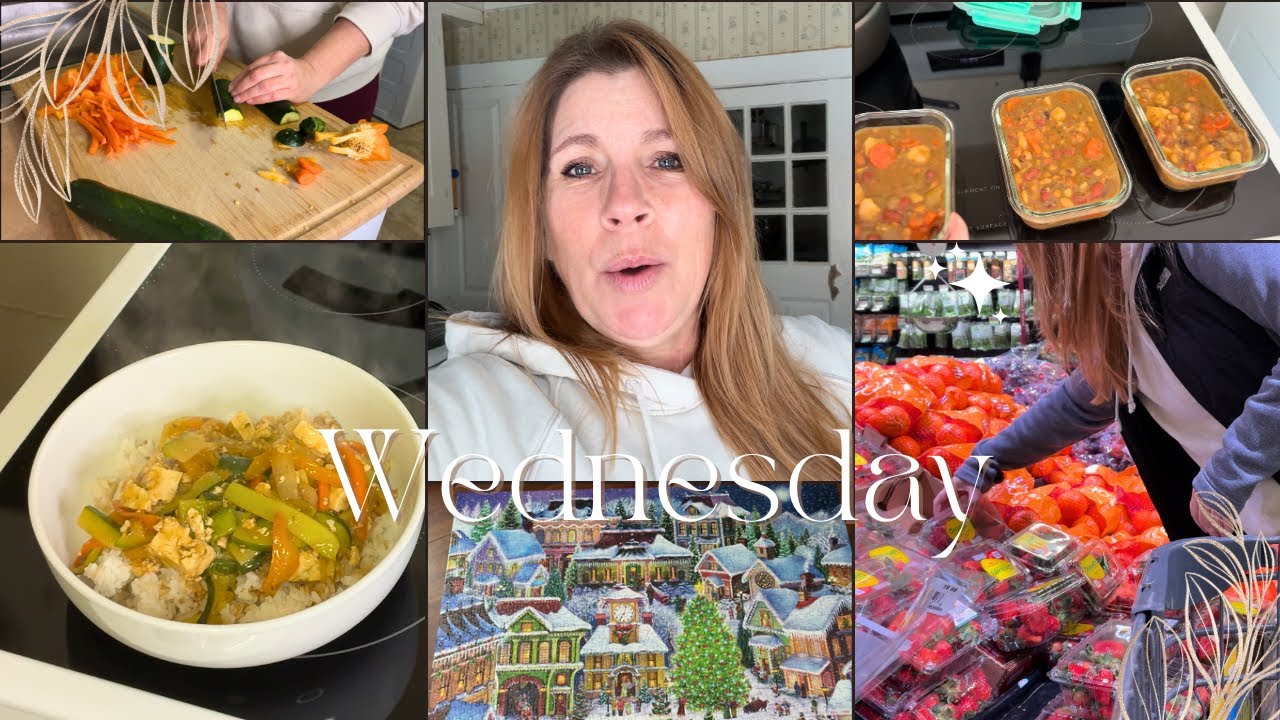 day in the life • grocery shop • tofu stir fry• finished my puzzle 