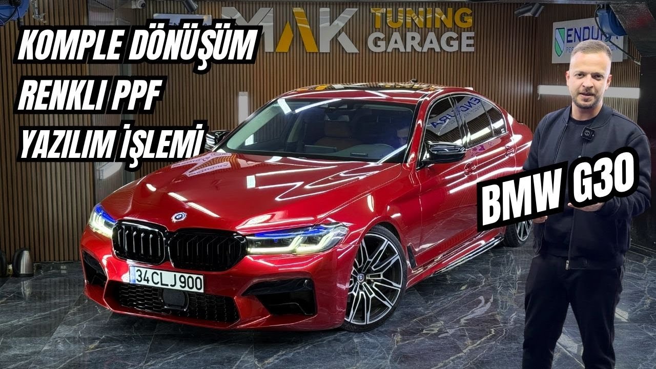 BMW G30 Baştan Aşağı Yenilendi / Renkli PPF, Yazılım İşlemi, Full Dönüşüm
