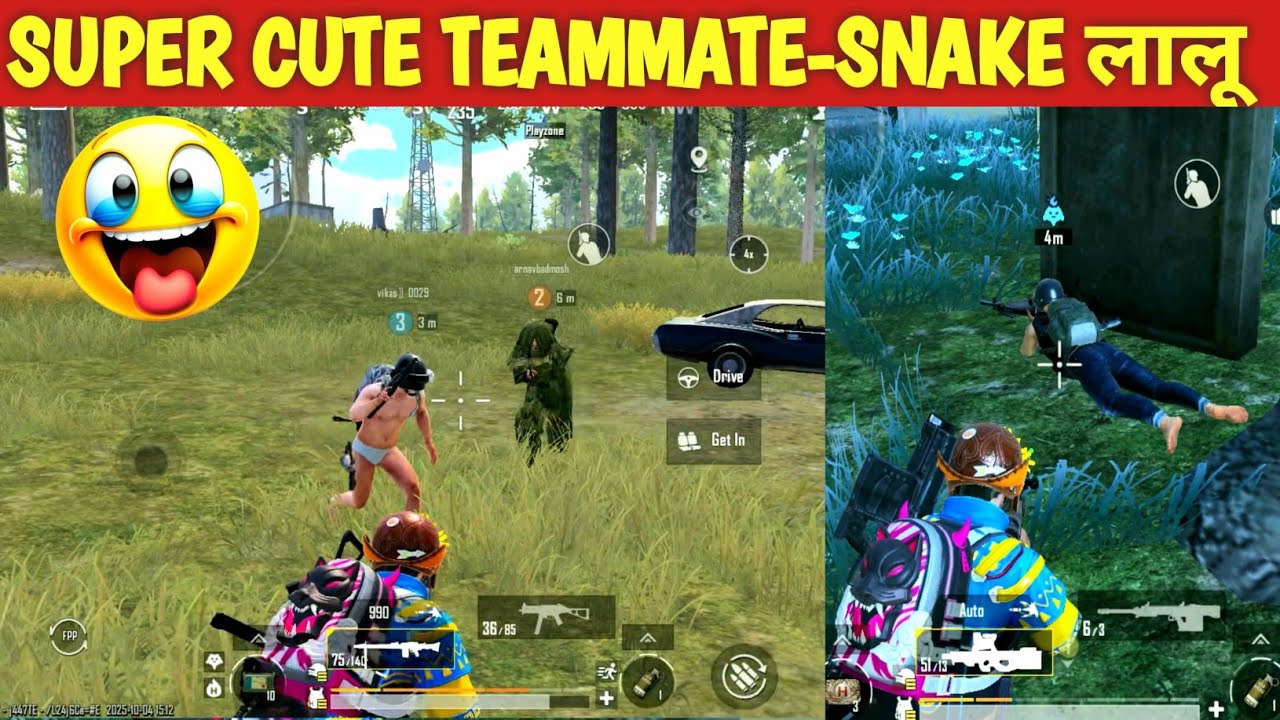 SUPER CUTE TEAMMATE IMPRESS ME 😁FLARE BGMI COMEDY video online gameplay MOMENTS CARTOON FREAK #bgmi