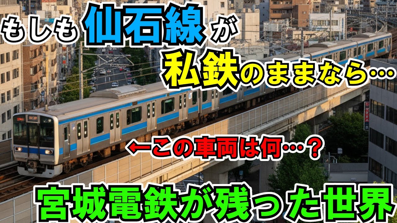 【空想鉄道】もしも宮城電気鉄道が残っていたら…？【ゆっくり実況】※この動画はダイヤ改正発表前に作成