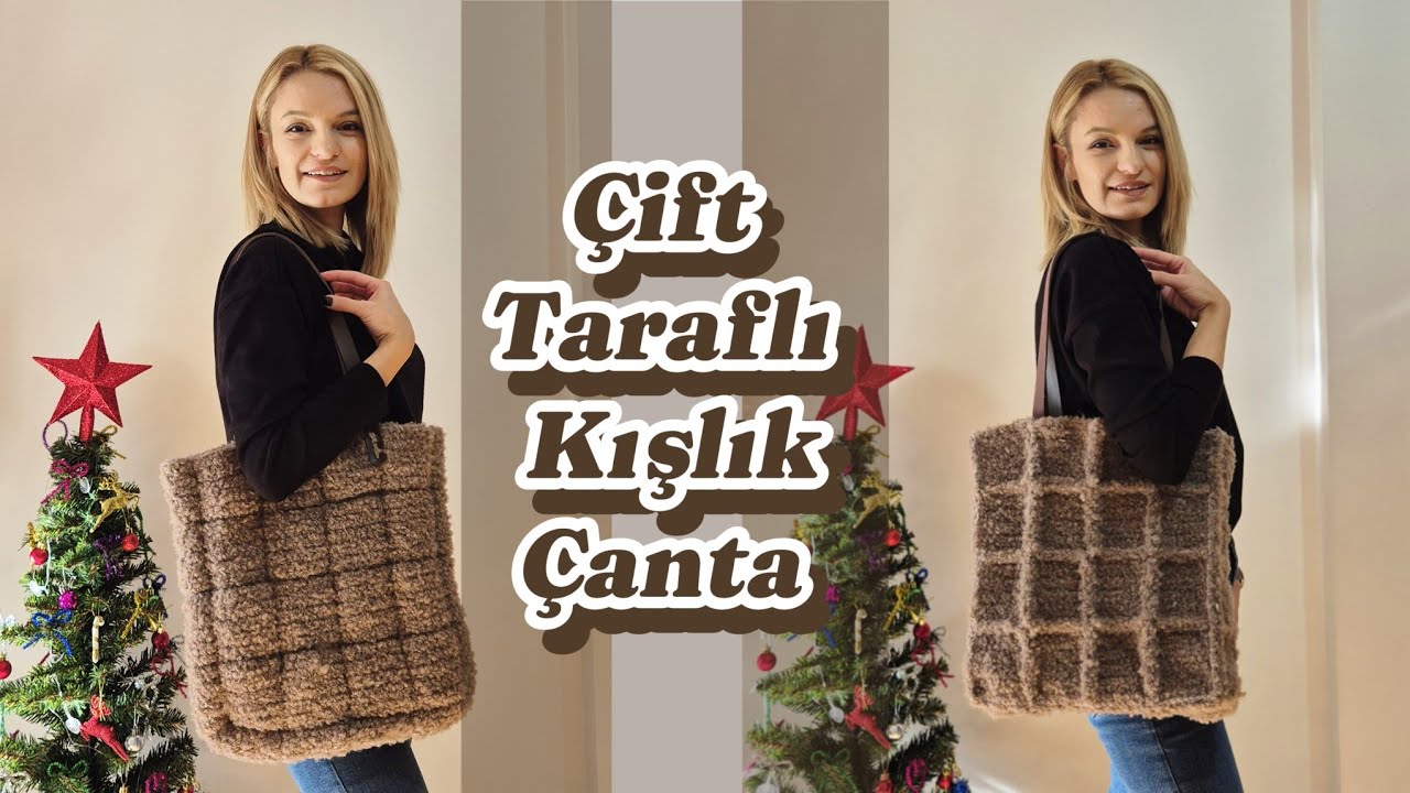 Örgülere Yolculuk Tasarımıyla Motifli Çift Taraflı Kullanıma Uygun Kışlık Çanta Yapıyoruz 🌸 #bags
