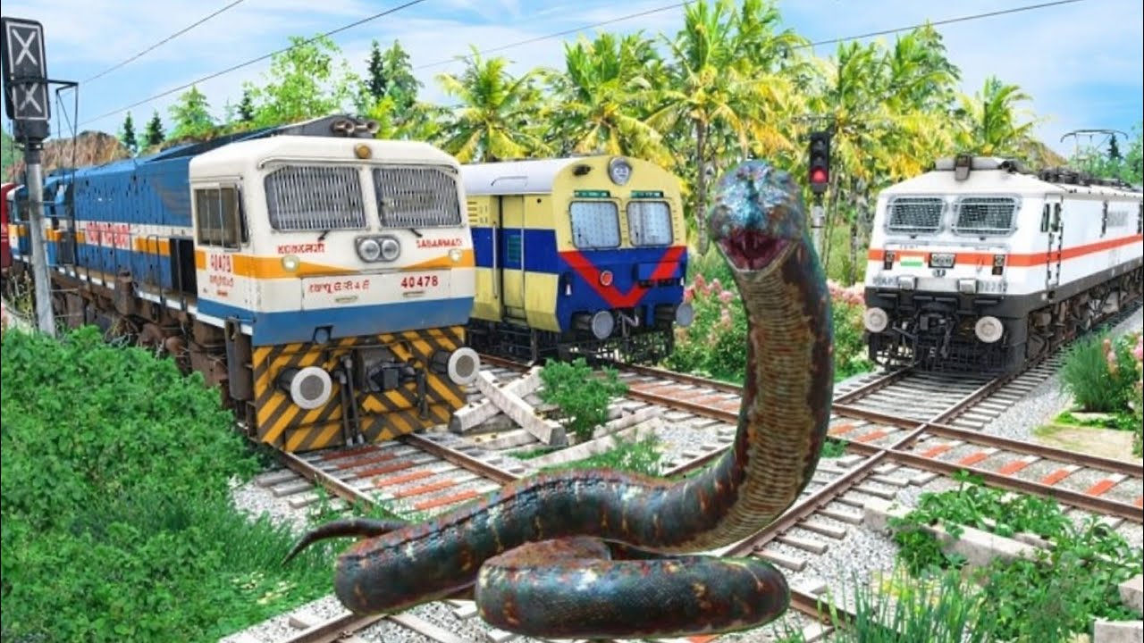 ANGRY ANACONDA vs TRAIN | Can a Giant Snake Stop the Train?!