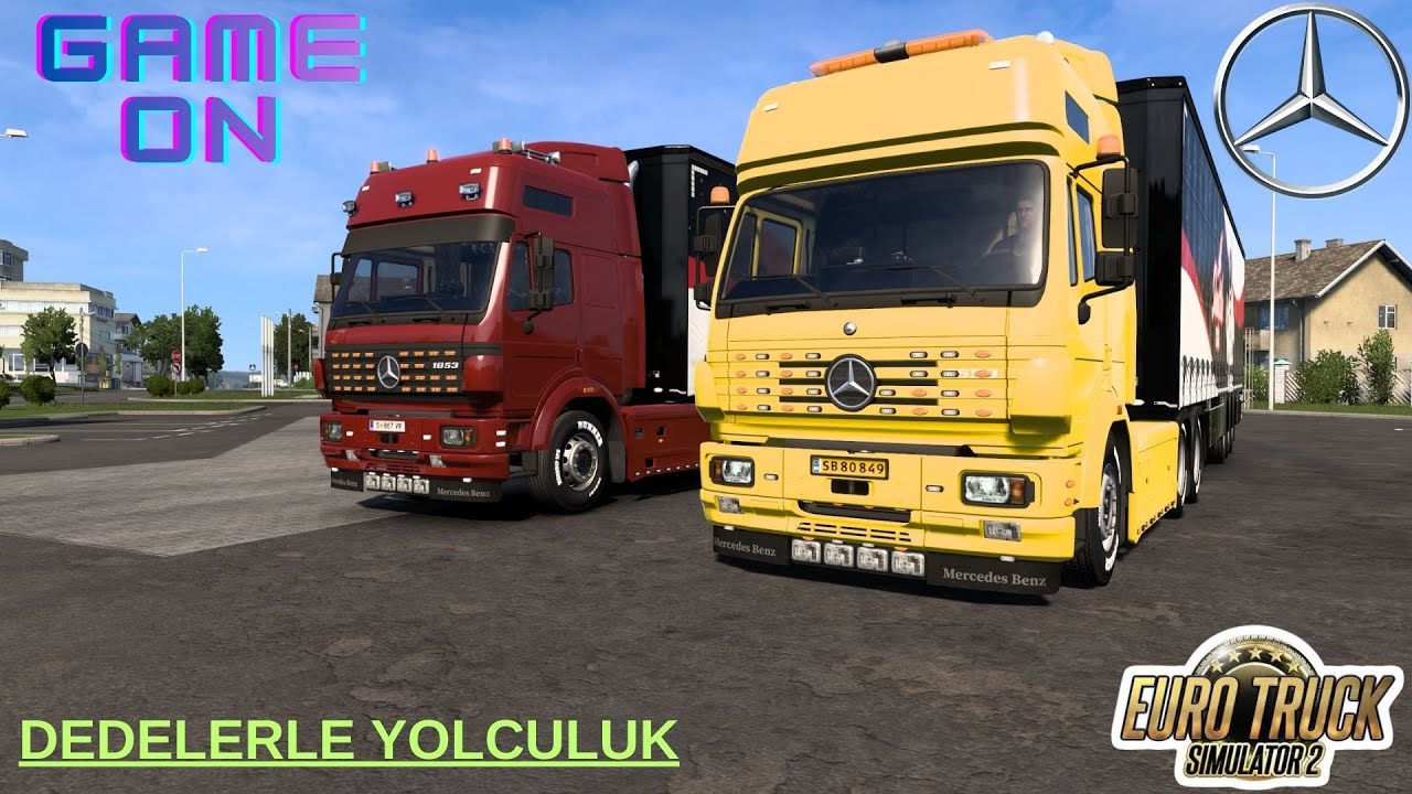 Yükler Ağır, Muhabbetler Koyudur!//EFSANE MERCEDES SK !!!//ETS2!!!#logitech #thrustmaster #ets2