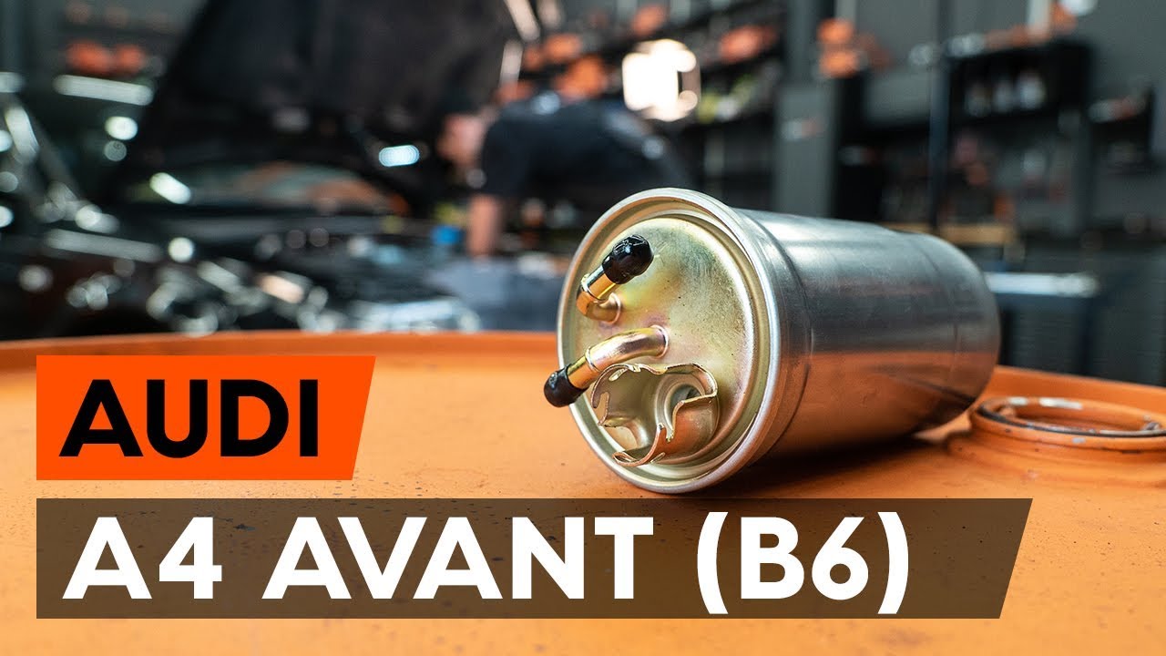 How to change fuel filter AUDI A4 B6 (8E5) [TUTORIAL AUTODOC]