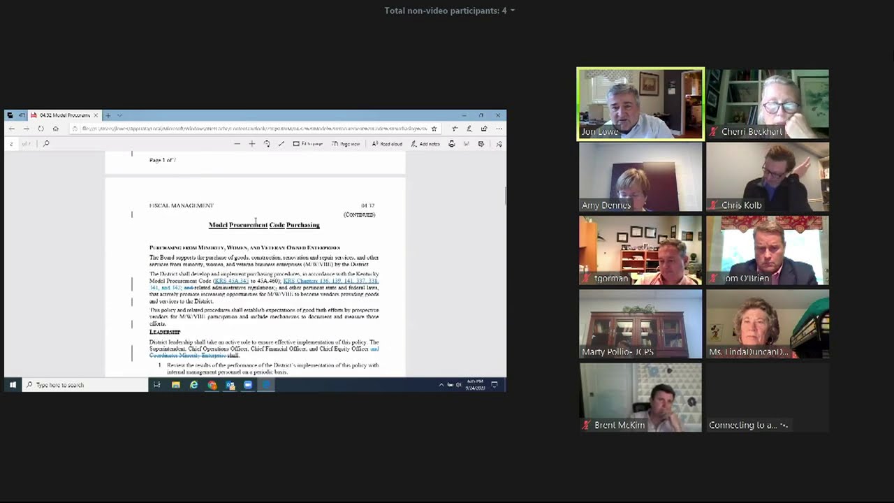JCPS Policy Committee Meeting - September 24, 2020