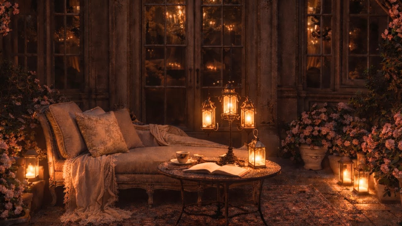 Intimate Courtyard Garden I French Château | Romantic Piano I Salon de Lumière Quiet Ambience