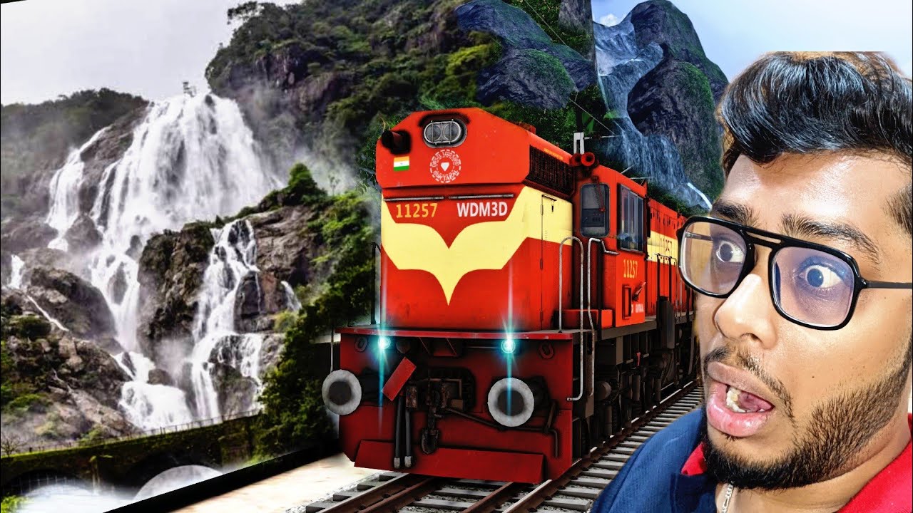 Train On Waterfalls || Dudhsagar Waterfalls Train Journey || Vasco - Hyderabad Link Express
