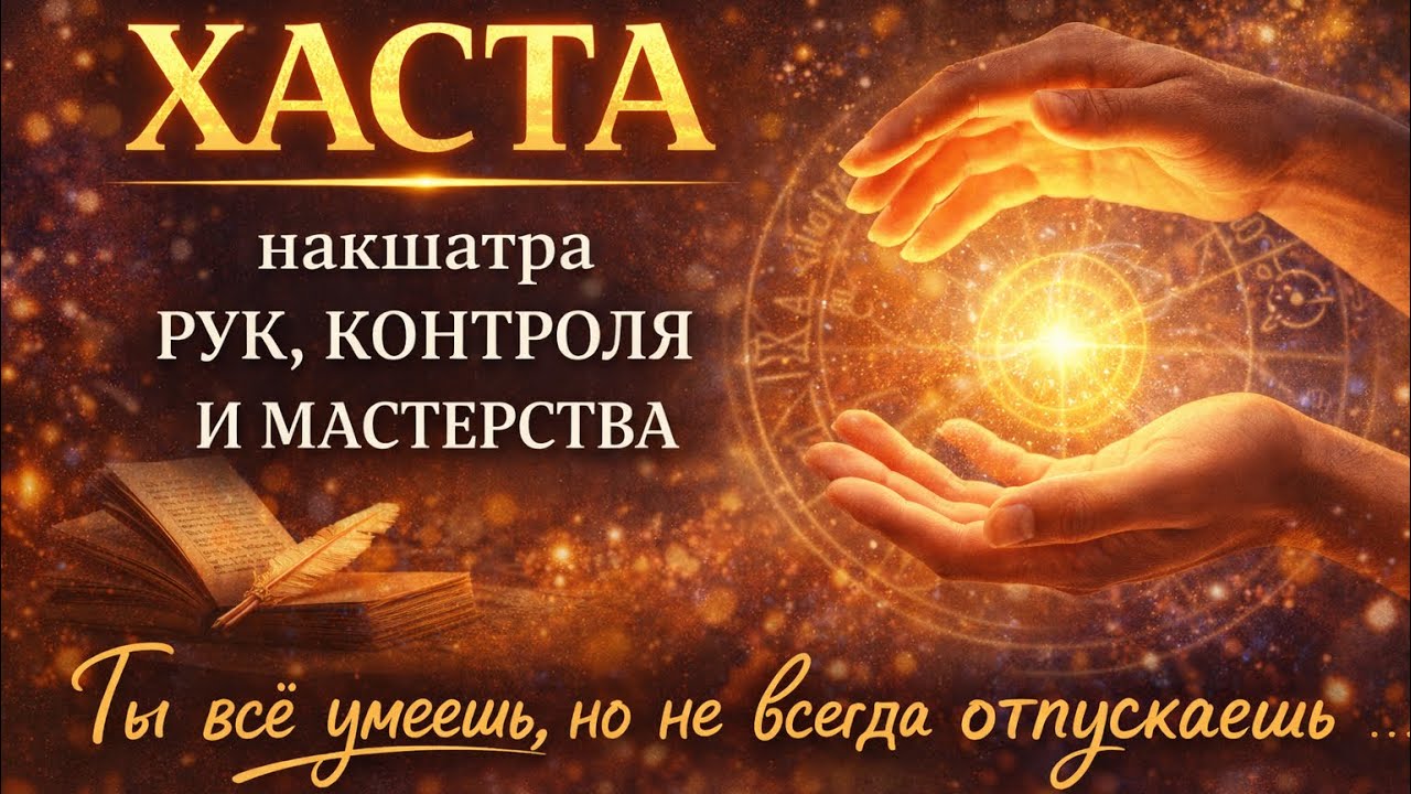 Хаста — накшатра рук, контроля и мастерства. Почему ты всё умеешь, но не всегда отпускаешь