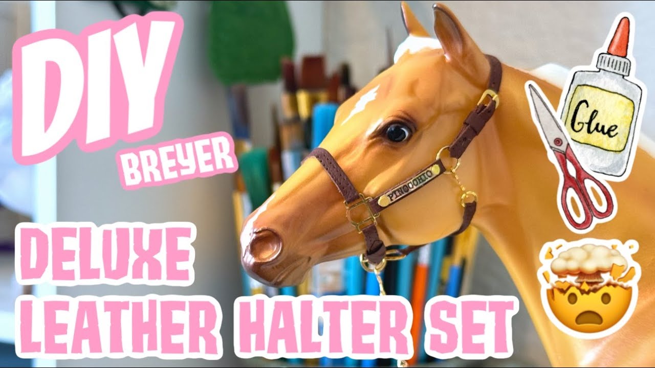 HOW TO MAKE A MODEL HORSE DELUXE LEATHER NAME PLATE HALTER & LEAD ROPE SET!!!