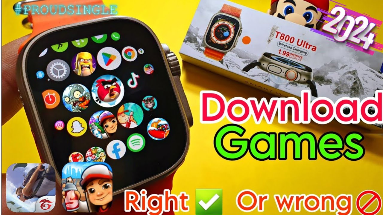How To Download Games in T800 Ultra Smart Watch | T800 ultra smart watch game download | T800 ultra