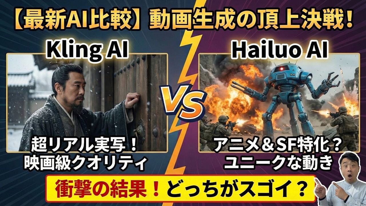 【動画生成の最終回答】Kling AIとHailuoとの実写比較で見えた圧倒的な差。