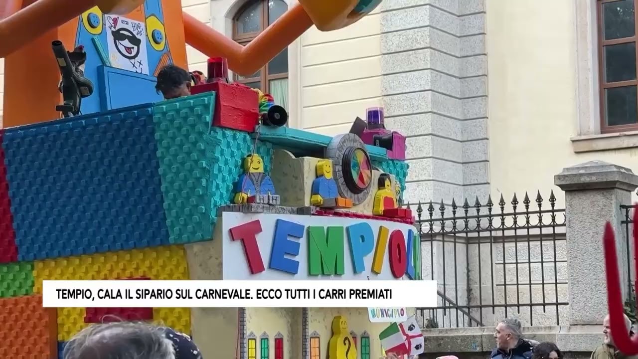 TEMPIO, CALA IL SIPARIO SUL CARNEVALE  ECCO TUTTI I CARRI PREMIATI