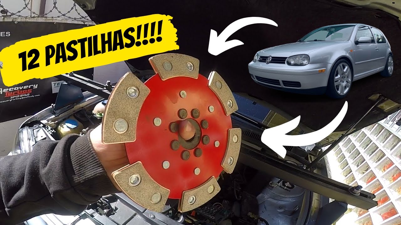 MONTAMOS A EMBREAGEM DE CERÂMICA 12 PASTILHAS NO GOLF GTi 1.8 20v Turbo!!!