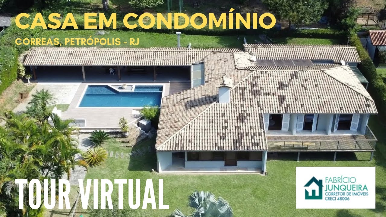 Casa linear à venda em ótimo condomínio de Corrêas, Petrópolis, RJ | Tour virtual completo