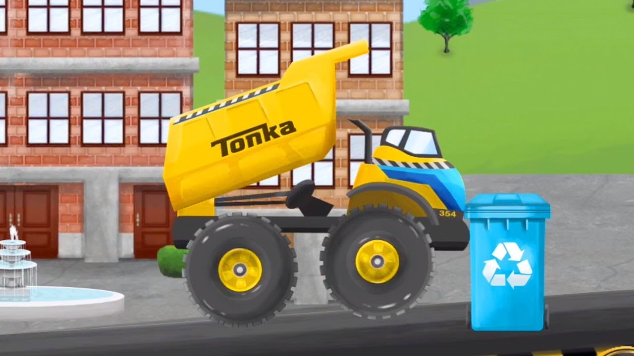 TONKA TRUCKS AROUND TOWN - ALL Dump Truck Jobs - Gameplay Part 1 (iOS Android)
