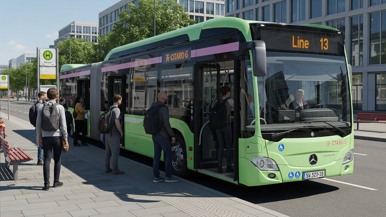 The Bus &ndash; Mercedes-Benz eCitaro 3-Door | Berlin Line 12 Route (Ultra Realistic!)