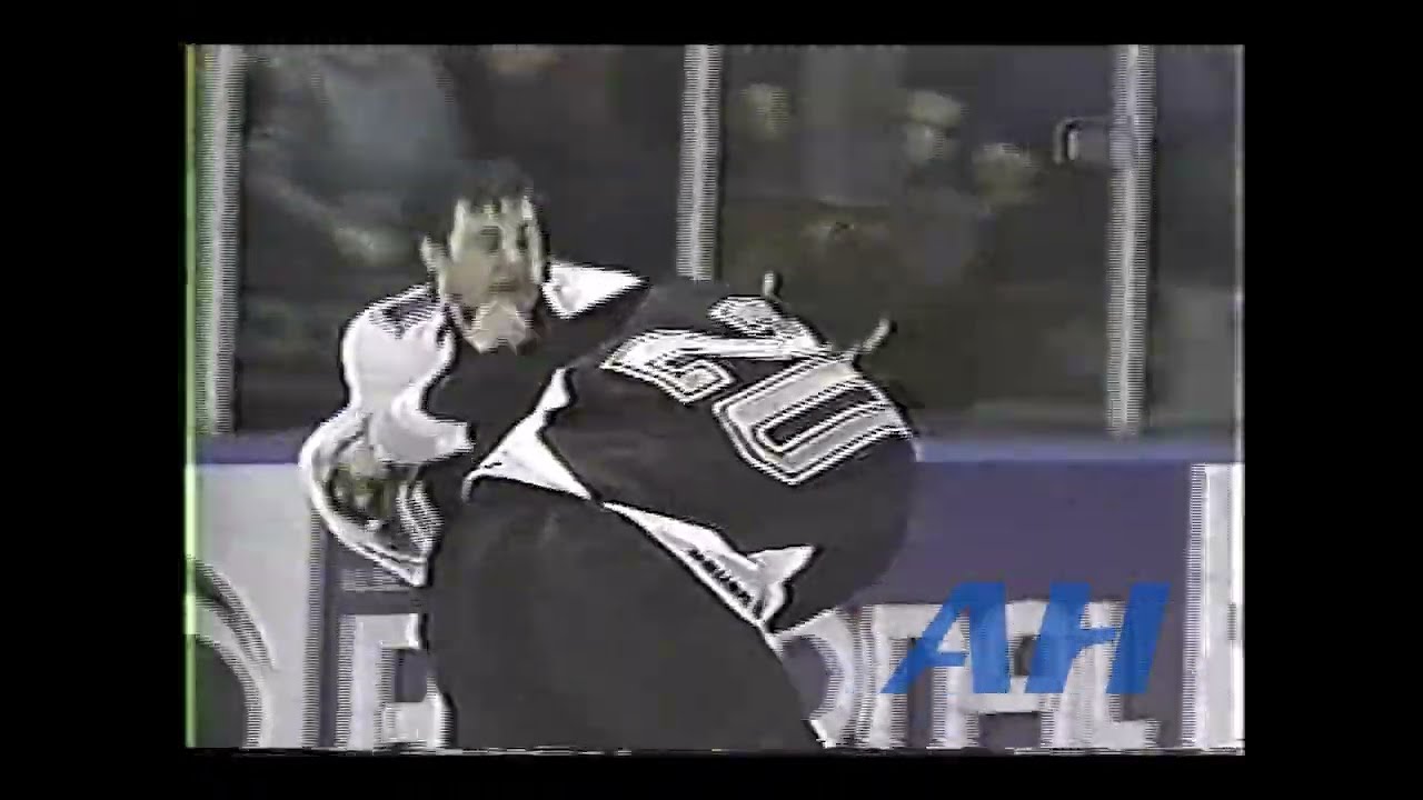 QMJHL Feb. 4, 2000 Hull Olympiques v Moncton Wildcats (melee) Alexandre Giroux v Trevor Ettinger