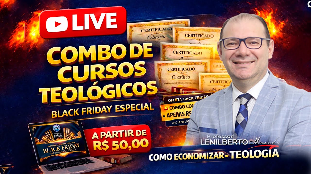📘AO VIVO - Black Friday Teologia | Todos os Cursos pelo Preço de 1