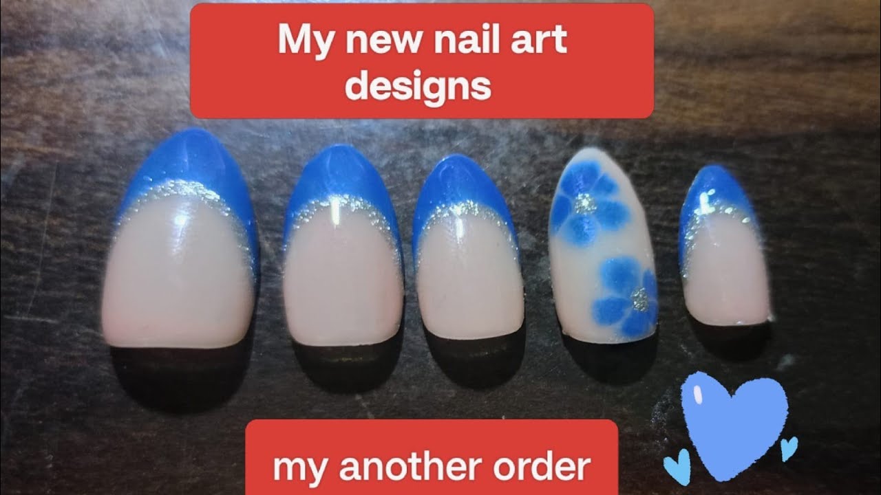 My new nail art with French tip and Blossom gel 