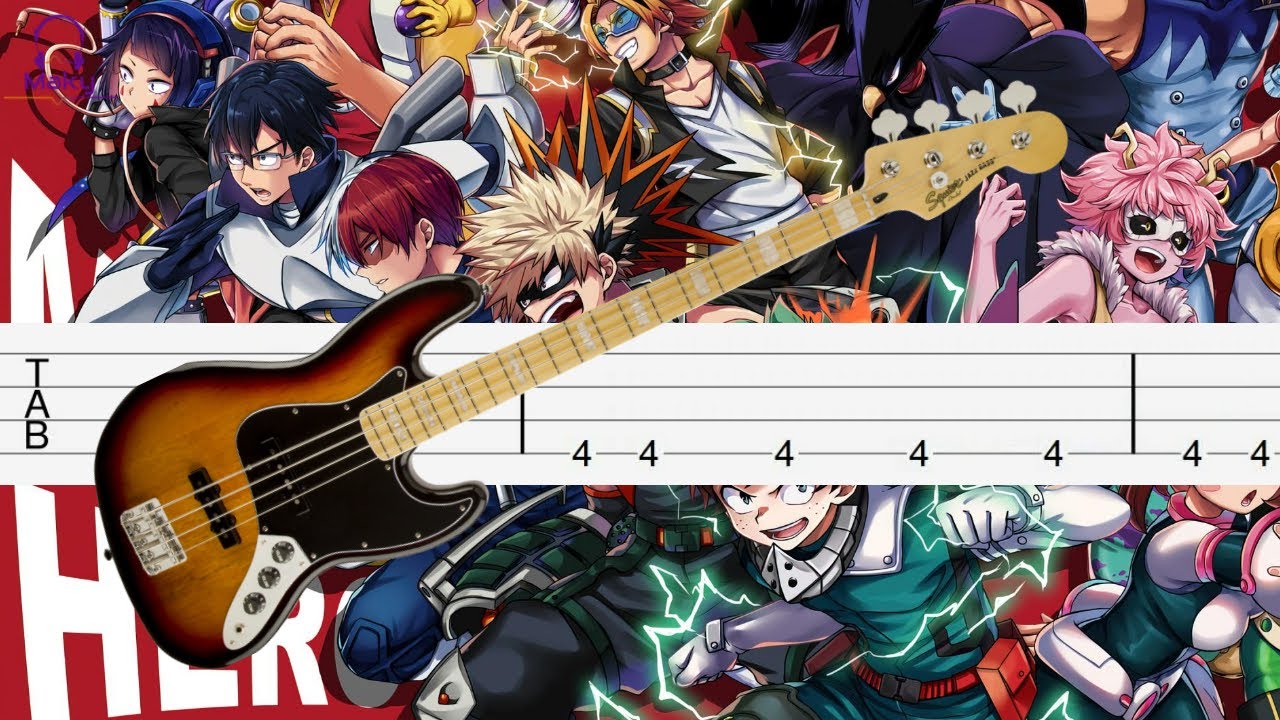 My hero academia - Peace sign [Bass Tabs Tutorial]