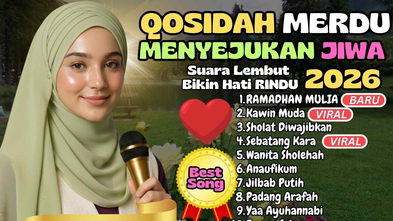 MERHABAN YA RAMADAN ❤️ ALBUM QASIDAH MERDU  TERBAIK 2026 – Lantunan Musik Gambus Bikin Hati Adem