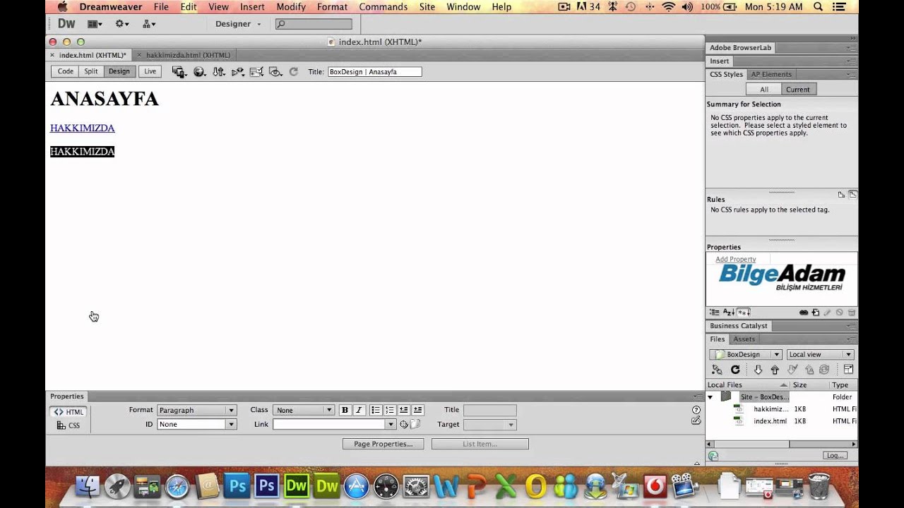 Kerim KIRPAT Dreamweaver CS6 ile Link verme Y&ouml;ntemleri