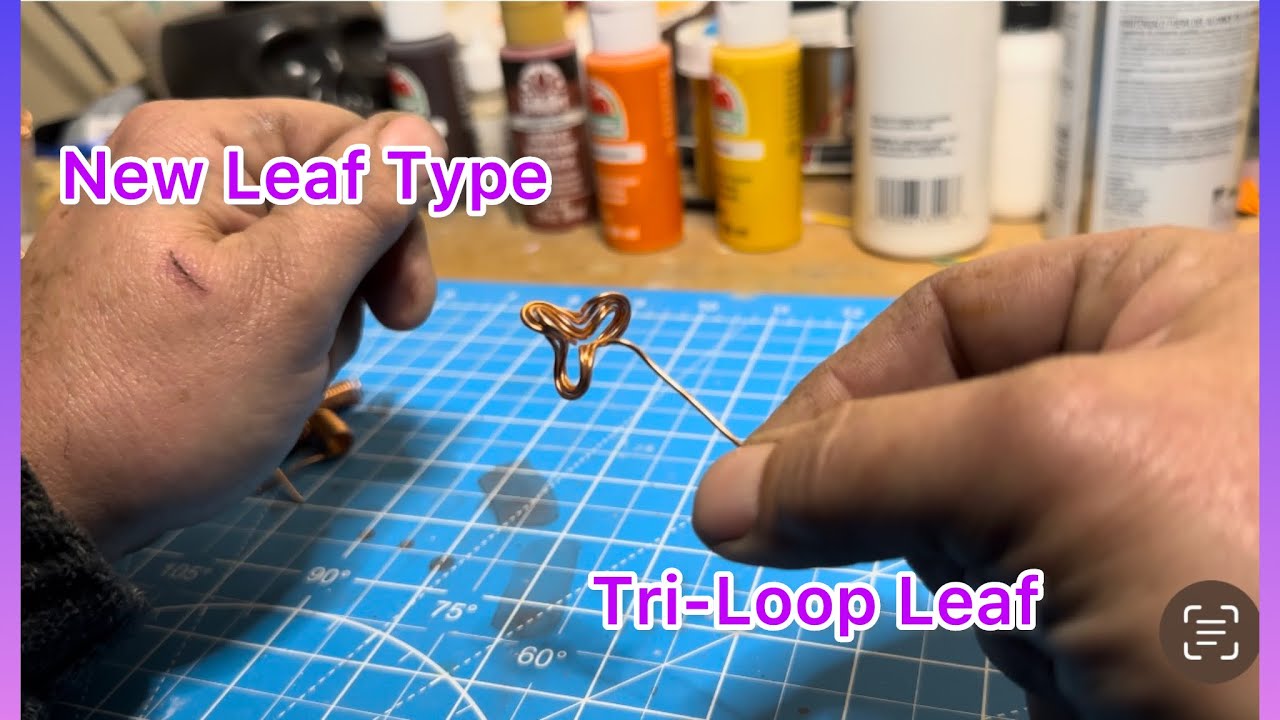 Making a Wire Bonsai Tree!! #16 New Leaf Type Tri-Loop Leaf!!