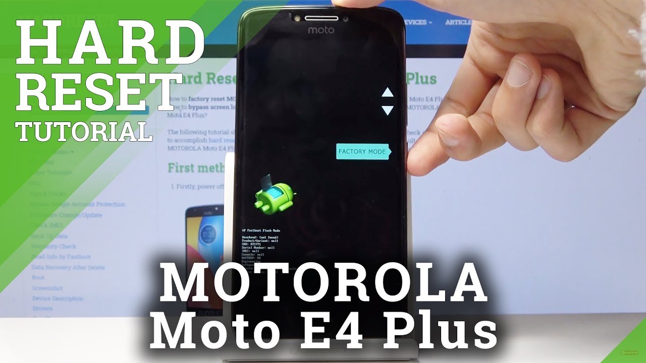 Hard Reset MOTOROLA Moto E4 Plus – Remove Pattern by Factory Mode