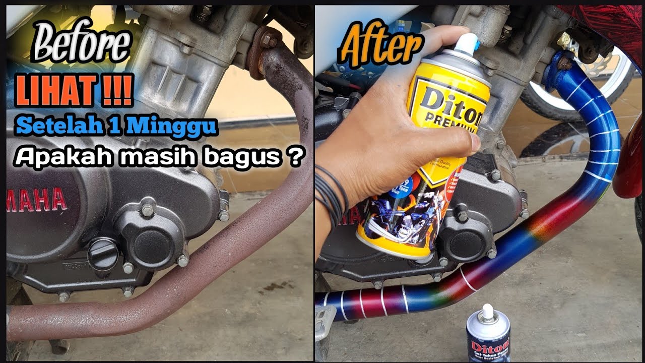 Kenalpot karatan / blue moon ala cat diton premium , cara membuat efex cat two tone