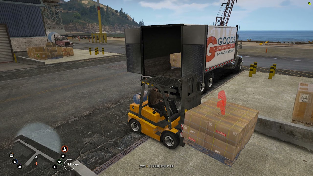 Fivem truck delivery job ( ESX , QBUS)
