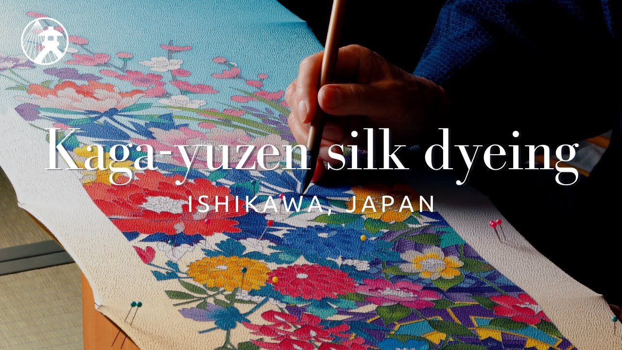 Kaga-yuzen silk dyeing - For Tourism Ishikawa, JAPAN